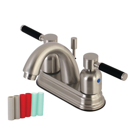 Kingston Brass KB8618DKL 4" Centerset Bathroom Faucet, Brushed Nickel KB8618DKL